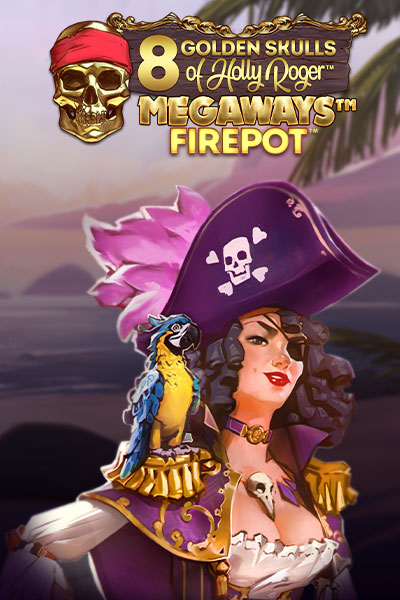 8 Golden Skulls of Holly Roger MEGAWAYS